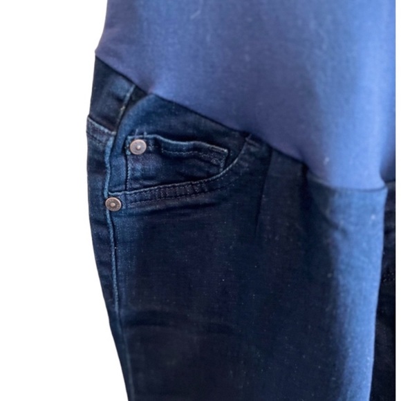 NWT Motherhood Maternity Indigo Blue Skinny Moulant Jeans - Size Petite Med 8/10 - Picture 9 of 12